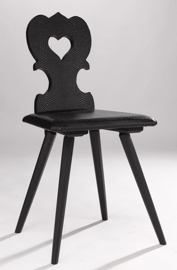 Chaise alsacienne noire