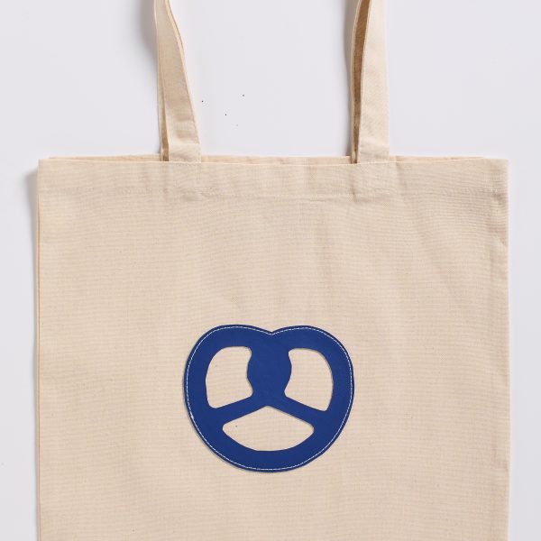 Sac en toile (bretzel bleue)