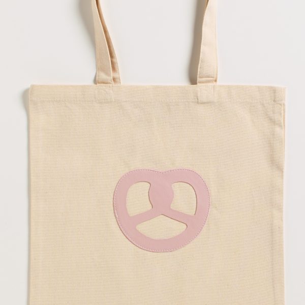 Sac en toile (bretzel rose)