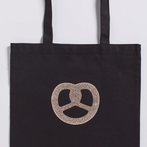 Sac en toile noire (bretzel)