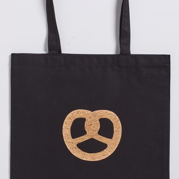 Sac en toile noire (bretzel liège)