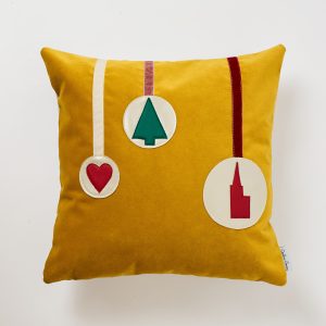 Housse coussin Noël en Alsace